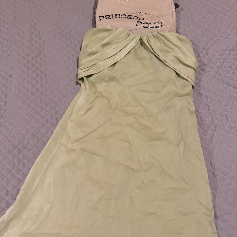 NWT ! Lite Green Silk Stunning Princess Polly Earth Club Dress 💚💚